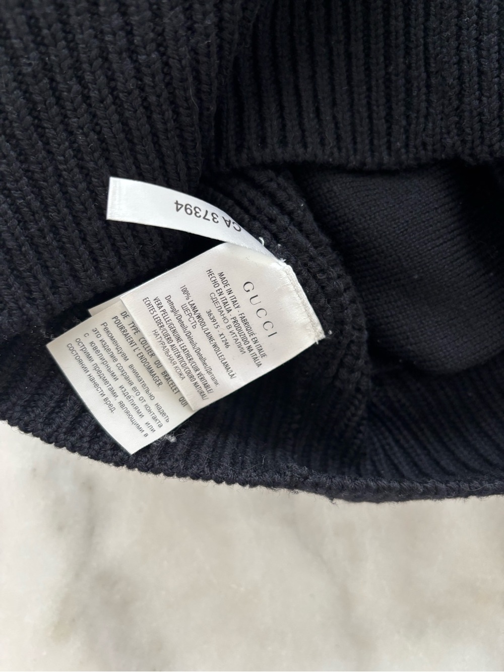 Gucci Black Zip Ribbed Sweater Jacket - Picture 8 of 8